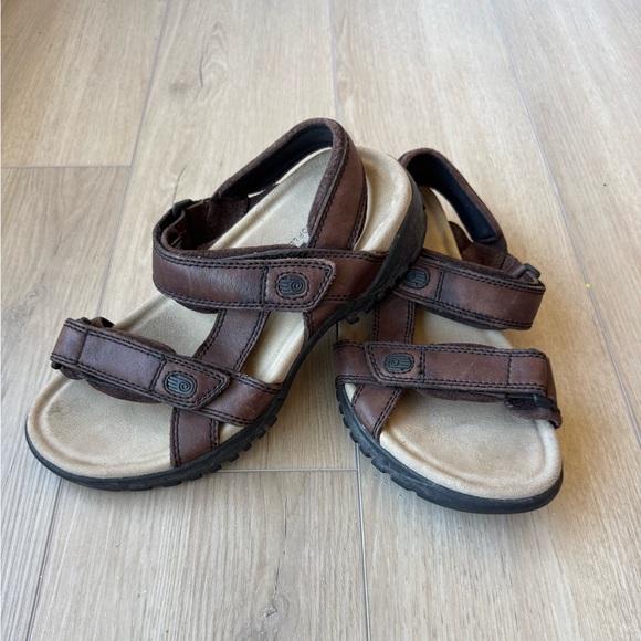 Teva Waterproof Leather Hiking Sandals Brown #6591 Men’s 8 EUC - Picture 7 of 14